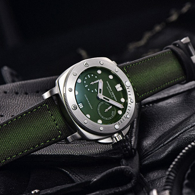 large Часы мужские Pagani Design PD-1767 Silver-Green 3